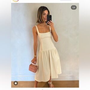 WeWoreWhat Cream Midi Dress